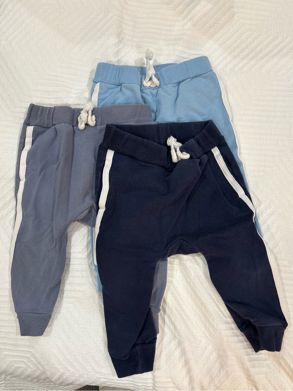 3-Pack Kids Jogger Pants - Light Blue, Gray, Navy
